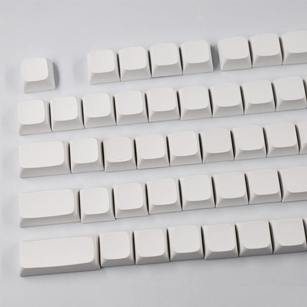 134PCS Stylish Minimalist White Keycaps XDA Height PBT DyeSub Keycap Set for Mechanical Keyboard