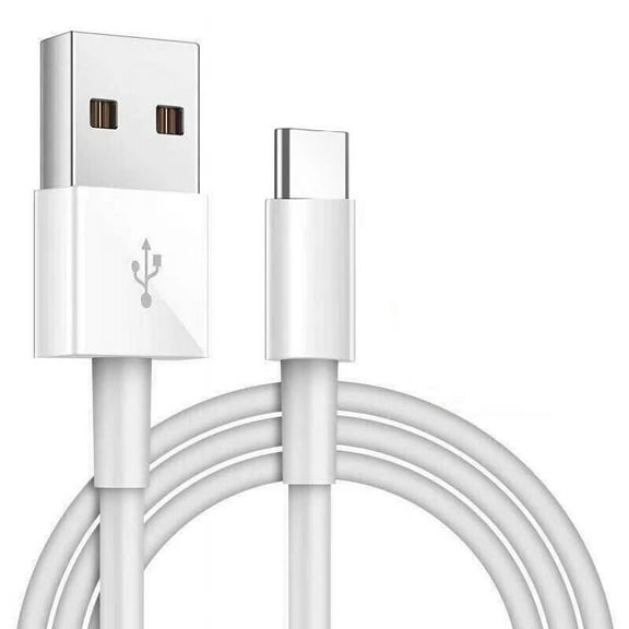 USB to USB-C Cable Charging Cord Data Transfer & Sync Compatible With USB-C Devices, Universal, White, 3FT (Doesn't work with iPhones)