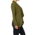 thumbnail image 3 of Moa Collection Women's Office Blazer Casual Long Sleeve Solid Open Front Design S-3XL, 3 of 5