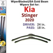2020 Kia Stinger GT compatible Beam Wiper Blades Wipers WBUSA (Set of 2)
