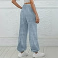 thumbnail image 5 of JJHGVB Fleece Joggers for Women Drawstring Pants Women Womens Sweatpants with Pockets Women's Trousers Women's Casual Pants Trousers Pants for Women Petite Womens Trousers Light Blue XL, 5 of 5