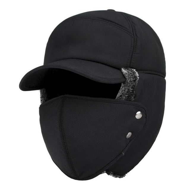 Gorro de invierno 3 en 1 con orejeras, forro térmico, resistente al viento y cálido, para ciclismo y motocicleta.