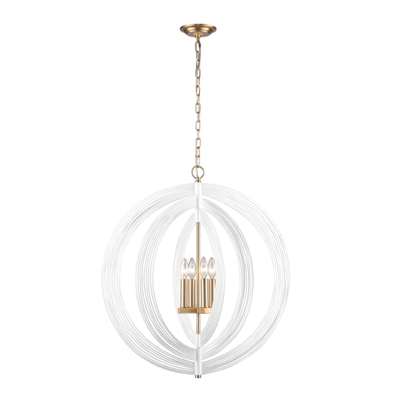 Elk Home 27-Inch Wide Orme Pendant, Modern/Contemporary, White