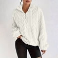 thumbnail image 2 of PFRNLF Half Zip Fuzzy Fleece Sweatshirt for Women Soft Comfy Sherpa Pullover Winter Warm Sweatshirts, 2 of 7
