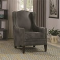 thumbnail image 2 of Traditional Grey and Cappuccino Accent Chair, 2 of 7