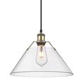 thumbnail image 2 of Orwell 1-Light Pendant in Aged Brass with Clear Glass, 2 of 3