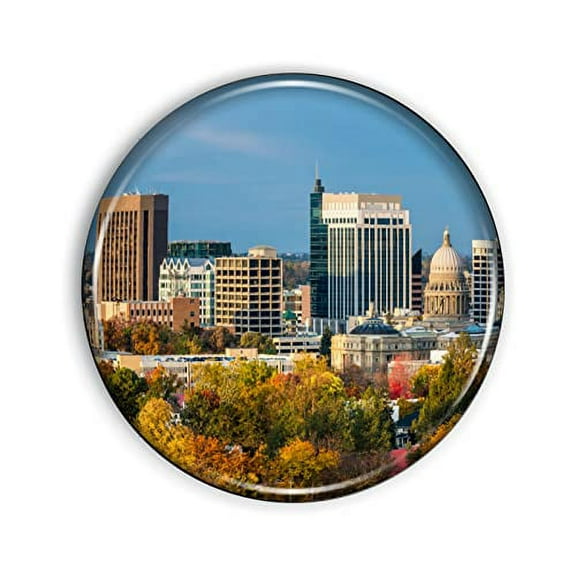 Boise Idaho Magnet Strong and Flexible Boise Idaho Refrigerator Magnet 1.1 Inch Epoxy Dome
