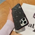 thumbnail image 3 of Allytech Bling Glitter Case Cover for Apple iPhone 15 Pro Max 6.7", Sparkle Bling Diamond Embossed Shockproof Protective Bumper iPhone 15 Pro Max Case for Girls Women - Black, 3 of 6