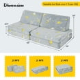 thumbnail image 3 of Spaco 6 PCS Kids Play Couch with 4 Base Cushions and 2 Backrest Cushions-Gray, Kids Couch for Kids, 3 of 7