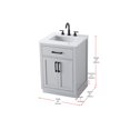 thumbnail image 2 of Elegant Kitchen and Bath Alden 24 Inch Single Bathroom Vanity In Grey, 2 of 13
