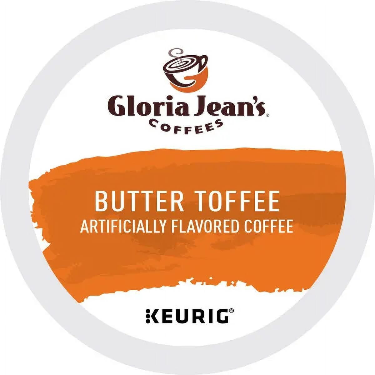 Gloria Jean's Butter Toffee Keurig Single-Serve K-Cup Pods, Medium Roast, 24 Pods Per Pack, Case Of 4 Packs