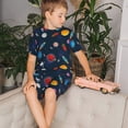 thumbnail image 4 of Balery Space Cartoon Conjunto de Pijama Infantil de Manga Corta con Estampado – Ropa de Dormir de Algodón Suave-Small, 4 of 6