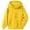 Yellow, variant on lnmuld Teen Hoodies Solid Color Girls Zip Up Hooded Sweatshirt Long Sleeve Pullover Casual Outerwear Soft Kids Athletic Jacket for Playground School Daily Wear Comfortable Size:9-10 Years