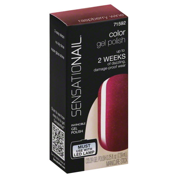 Sensationail Gel Nail Polish (Red), Raspberry 0.25 oz - Walmart.com
