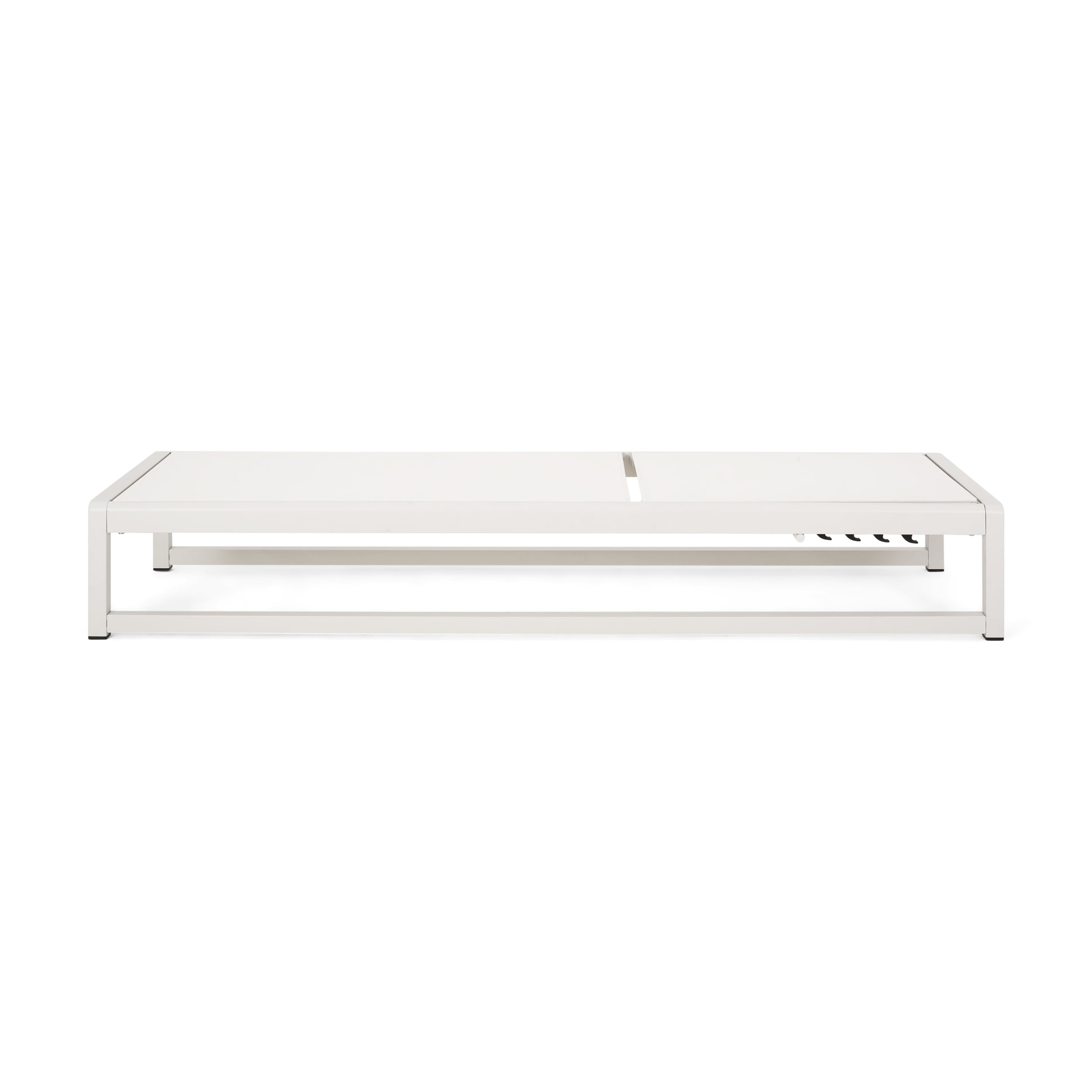 Noble House Metten Outdoor Mesh Chaise Lounge (Set of 2) White