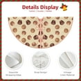 thumbnail image 5 of Halloween Christmas Tree Skirt - Brown Chocolate Print 36 Inches Christmas Tree Skirt for Halloween Holiday Indoor Home Christmas Tree Decorations with Three Ribbons, 5 of 7
