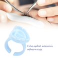 thumbnail image 4 of 100pcs Coeur Extension de Cils Bague Titulaire de la Colle Tasse de Cils (Blanc), 4 of 9