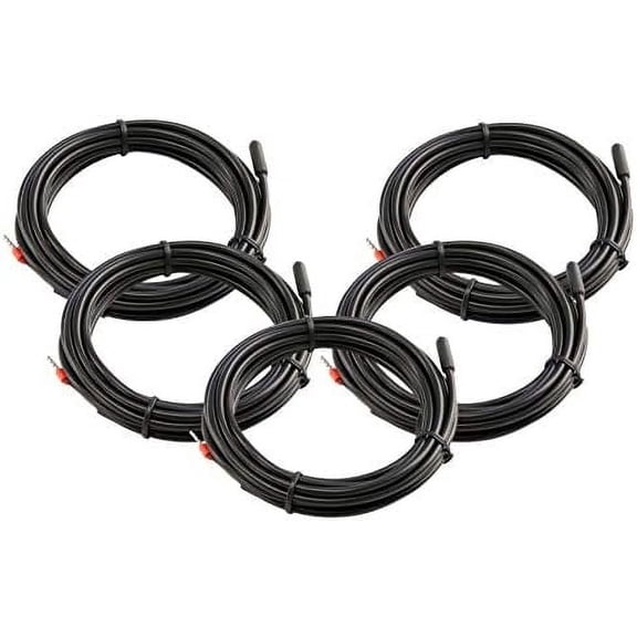 LuxHeat Temperature Floor Sensor for Radiant Under Floor Heating. NTC 10kohm 15ft Probe, Suitable for Most Heating Installations. Compatible with Honeywell Aube Ditra NuHeat SunTouch and More (5Pack)