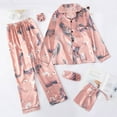 thumbnail image 5 of Brilliant Women's Sleep Shirts and Gowns 7 Women's Pajamas Sets Faux Silk Pyjama Women's Pajamas Sleepwear Sets Spring Summer Homewear Clothes under $5.00, 5 of 9