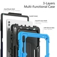 thumbnail image 2 of ELEHOLD Rugged Hybrid Case for Samsung Galaxy Tab S9 Ultra 14.6" 2023 Three-Layer Protection with Built-in Screen Protector 360° Rotating Kickstand Handstrap Shoulder Strap Shockproof Case,Lightblue, 2 of 10