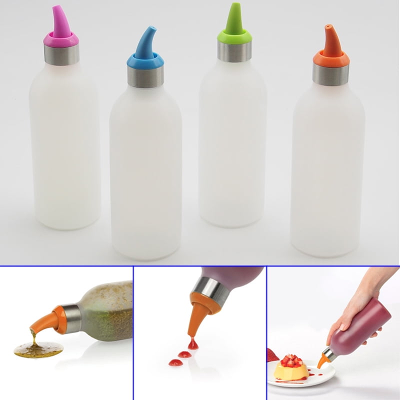 Plastic Squeeze Bottle Condiment Dispenser Ketchup Sauce Vinegar Kitchen Tools 