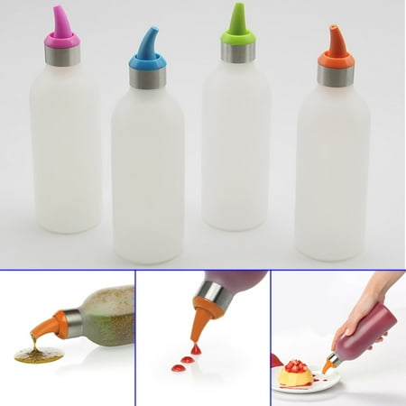 

Kitchen Plastic Squeeze Bottle Condiment Dispenser For Sauce Vinegar Oil Jam Cooking Tools