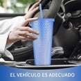 thumbnail image 3 of Vaso Textura diamante doble pared 700 ml con popote Azul, 3 of 6