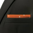 thumbnail image 6 of Dotty Pocket Square for Men Orange with Off-white Dots Business Wedding, 6 of 6