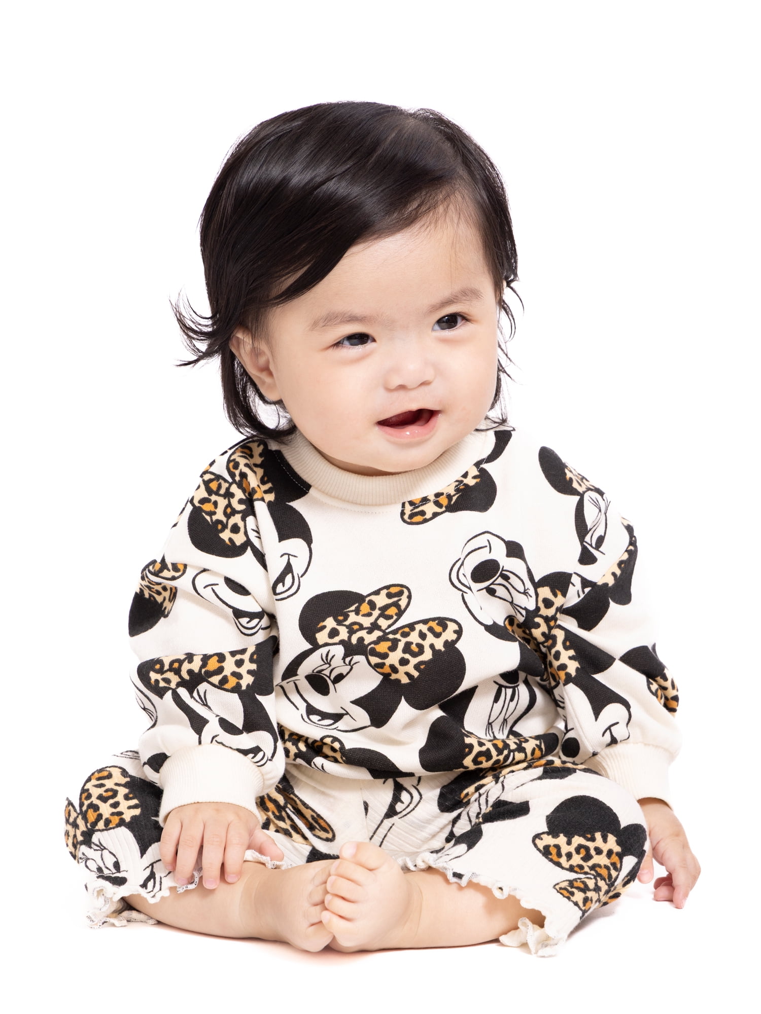 Minnie Mouse Baby Girls Print Sweatshirt and Flared Leggings, 2-Piece, Sizes 0M-24M