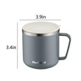thumbnail image 2 of Cinvoph 14oz Coffee Mug with Handle Stainless Steel Double-Layer Travel Mug, Gift Office Mug with Lid for Men Women, Gray, 2 of 2