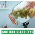 thumbnail image 3 of 32 oz Wide Mouth Mason Jars With Airtight Hinged Lids, Leak Proof Rubber Gasket - 1000ml Glass Storage Containers, Set of 4, 3 of 7