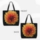 thumbnail image 2 of Fotbe Orange Dalia Bolsa Tote con Estampado para Mujer, Bolsos con Cremallera, Bolsa de Hombro Casual de Gran Capacidad con Bolsillos Internos, 2 of 7