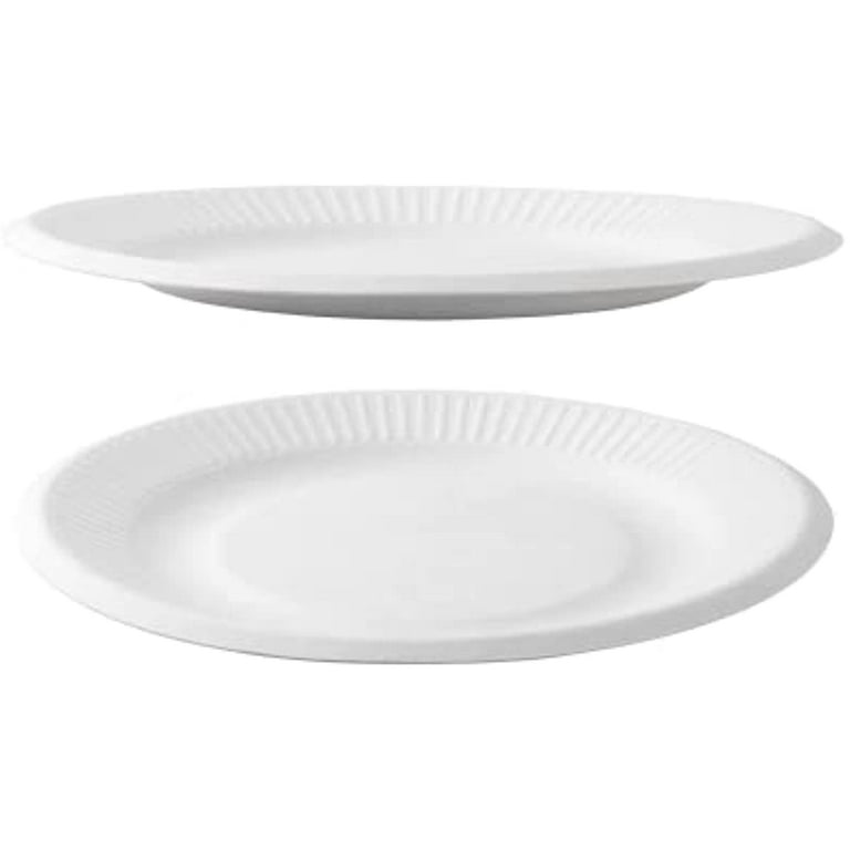 6 -Inch/9-Inch Paper Plates Uncoated, Disposable Plates Paper Plate Bulk,  White 