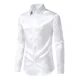 thumbnail image 1 of Hombres Camisa Unicolor Con Botón De Satén, 1 of 6