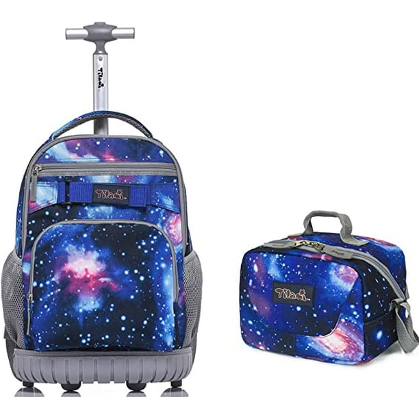 Tilami Rolling Backpack 19 inch with Lunch Bag Wheeled Laptop Backpack
