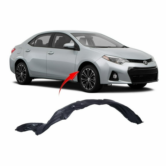 DCP Front Right Passenger Side Fender Liner For 2014-2016 Toyota Corolla TO1249178