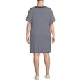 thumbnail image 2 of Terra & Sky Women's Plus Size Roll Cuff T-Shirt Dress, 2 of 6