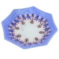thumbnail image 2 of GlassOfVenice Murano Millefiori Octagonal Plate - Periwinkle, 2 of 8