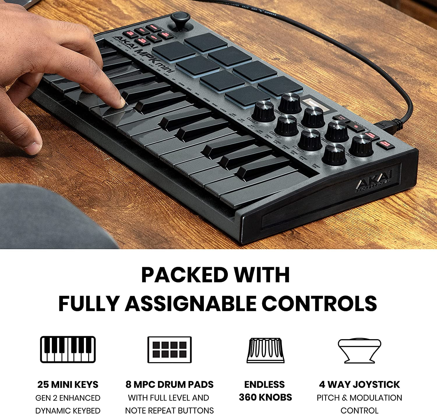 Akai Professional MPK Mini MK3 25-Key MIDI Studio Music Piano