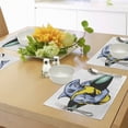 thumbnail image 4 of Ambesonne Shark Place Mats Set of 4, Grumpy Surfer Muscle Body, Standard Size, Jade Green Pale Blue, 4 of 6
