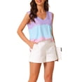 thumbnail image 4 of INSPIRE CHIC Women's Tie Dye Tank Top Basic Casual Loungewear V Neck Sleeveless Tops XS Purple, 4 of 6