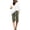 Army Green, variant on Bermuda Shorts for Women Knee Length Long Shorts Linen Dressy Casual Pull On with Drawstring