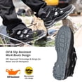 thumbnail image 4 of SAFETOE Safety Shoes for Men Composite Toe Work Shoes Lightweight Cow Leather Puncture Proof Slip On Summer Work Boots Wide Fit, 4 of 7