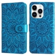 thumbnail image 1 of Funda tipo cartera GANGXUN para iPhone 15 Pro Max , diseño girasol, cuero PU, soporte, cierre magnético, tarjetero, 1 of 5