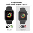 thumbnail image 4 of pzoz Compatible for Apple Watch Series 2 / Series 3 Case with Screen Protector 42mm Accessories Slim Guard Thin Bumper Full Coverage Matte Hard Cover Defense Edge for iWatch Women Men GPS (White), 4 of 4
