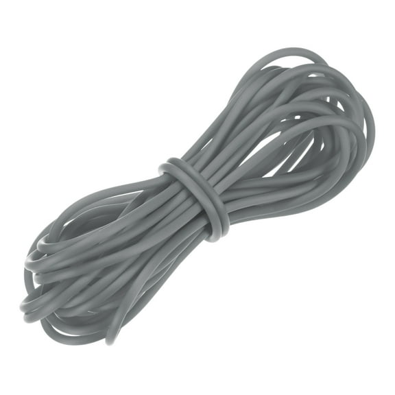 Uxcell Hollow Pipe Tubing Rubber Cord, 5.5 Yards 3mm Stretchy String with 1.5mm Hole for DIY Crafts, Gray