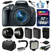 Canon EOS Rebel T5i 700D Digital Camera w/ 18-55mm Lens (64GB Essential Bundle)