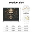 thumbnail image 2 of Susaid Metal Style Horned Skull Pattern Canvas Wall Decor Poster Framed Artwork Decoration for Bedroom Home Office Ready to Hang,Horizontal, 2 of 6