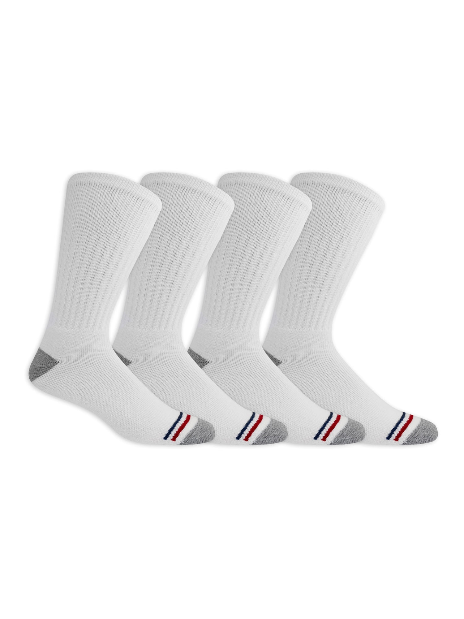 High Ridge Gear Men's Premium Cotton Crew Socks, 4 Pack