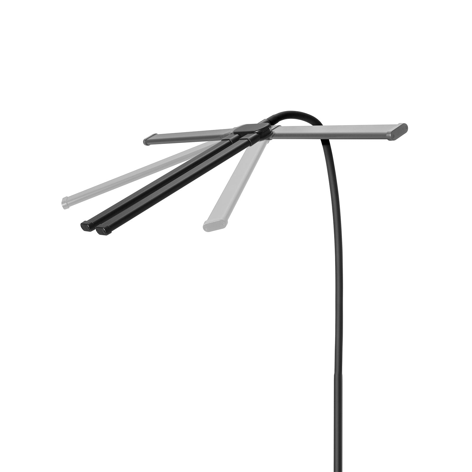 Dranite 2 Head Clamp-On LED Desk Lamp, 360° Adjustable Gooseneck for Study & Workspace